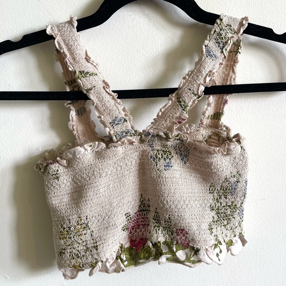 UO Out From Under Smocked Crop Top - Picture 4 of 6